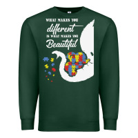 Sports Green Autism Different Makes You Beautiful Premium Sweatshirt - CowhideDigitalArt