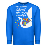 True Royal Autism Different Makes You Beautiful Premium Sweatshirt - CowhideDigitalArt