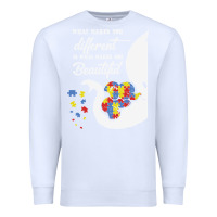 White Autism Different Makes You Beautiful Premium Sweatshirt - CowhideDigitalArt