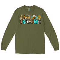 Army Green Western Great Grandma Long Sleeve Tee - texasbilliewilder