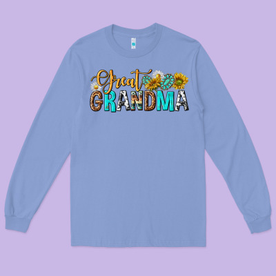 Western Great Grandma Long Sleeve Tee Designed By Texasbilliewilder