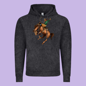 Bucking Bronco Rodeo Vintage Hoodie Designed By Bettercallsaul