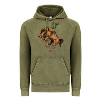Vintage Olive Bucking Bronco Rodeo Vintage Hoodie - Bettercallsaul