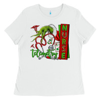 White grinch hand telemetry nurse Ladies Tee - NancyCooperArtShop