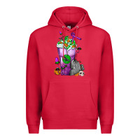 Cardinal Halloween Cold Drink Frappe With Tombstone Premium Hoodie - FaDigitalArtStudio