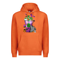 Carrot Halloween Cold Drink Frappe With Tombstone Premium Hoodie - FaDigitalArtStudio
