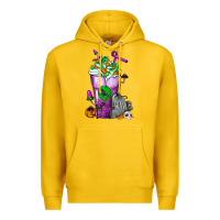 Lemon Halloween Cold Drink Frappe With Tombstone Premium Hoodie - FaDigitalArtStudio