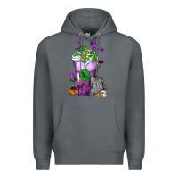 Rock Halloween Cold Drink Frappe With Tombstone Premium Hoodie - FaDigitalArtStudio