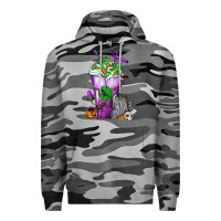 Slate Camo Halloween Cold Drink Frappe With Tombstone Premium Hoodie - FaDigitalArtStudio