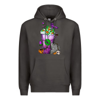 Smoke Halloween Cold Drink Frappe With Tombstone Premium Hoodie - FaDigitalArtStudio