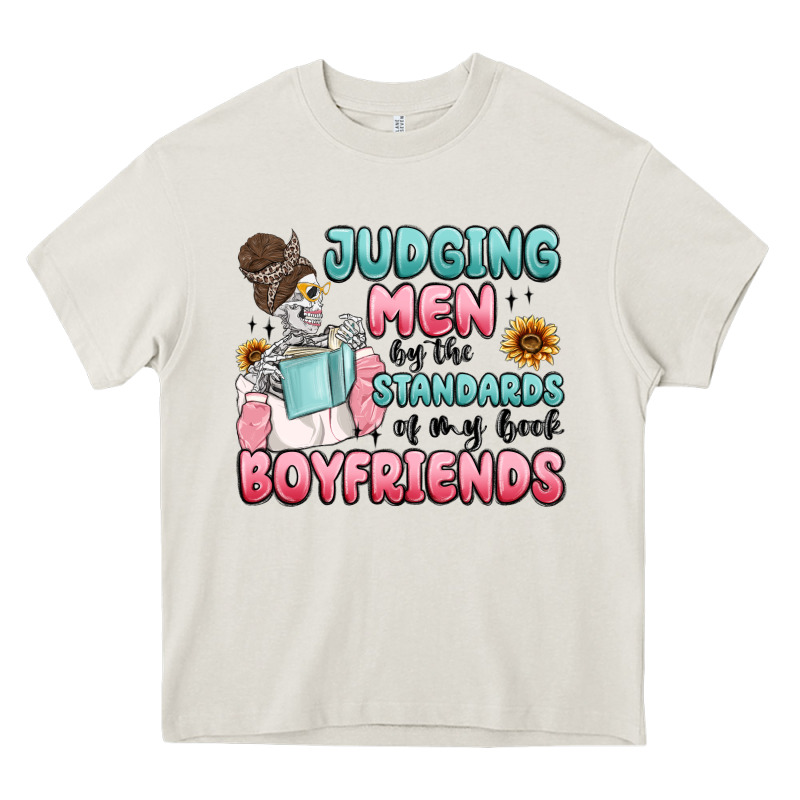 Judging Men By The Standards Of My Book Boyfriends Heavy Core Tee by MaliasSmallBusiness | Teevron