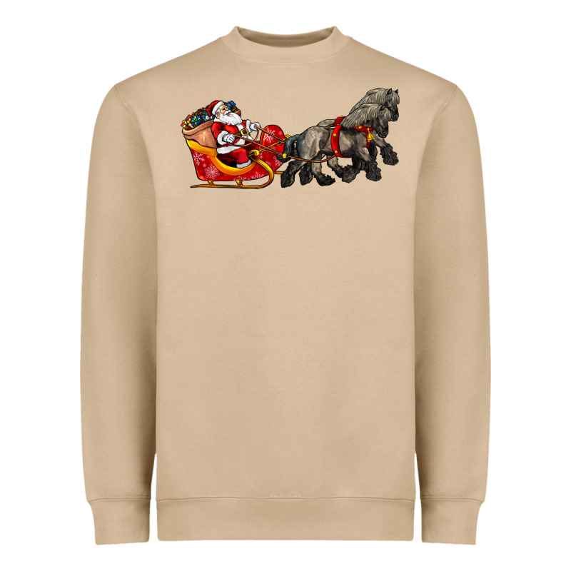 Santa Riding His Sleigh With Gifts Heavyweight Sweatshirt by CowGirlArtShop | Teevron