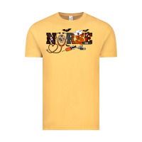 Vintage Mustard Halloween Nurse Vintage Tee - RanaPortraitStore