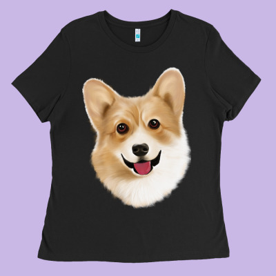 Corgi Ladies Tee Designed By Jasminsmagicworld