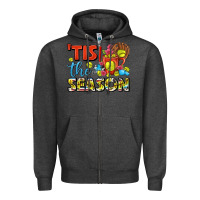 Charcoal Heather tis the season  softball coffee mug Zipper Hoodie - FaDigitalArtStudio