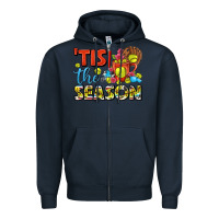 Navy tis the season  softball coffee mug Zipper Hoodie - FaDigitalArtStudio