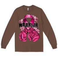 Chestnut Warrior Breast Cancer with boxing gloves Long Sleeve Tee - NancyCooperArtShop