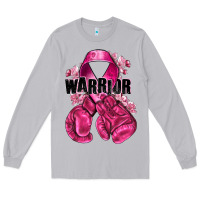 Moon Dust Warrior Breast Cancer with boxing gloves Long Sleeve Tee - NancyCooperArtShop