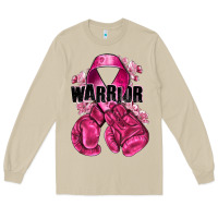 Mushroom Warrior Breast Cancer with boxing gloves Long Sleeve Tee - NancyCooperArtShop