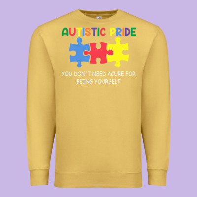 Autistic Pride Autism Awareness Premium Sweatshirt Designed By Cowhidedigitalart