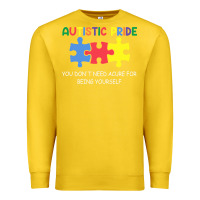 Lemon Autistic Pride Autism Awareness Premium Sweatshirt - CowhideDigitalArt