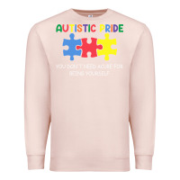 Pale Pink Autistic Pride Autism Awareness Premium Sweatshirt - CowhideDigitalArt