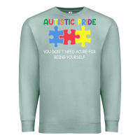 Seafoam Autistic Pride Autism Awareness Premium Sweatshirt - CowhideDigitalArt