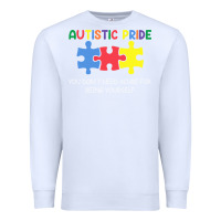 White Autistic Pride Autism Awareness Premium Sweatshirt - CowhideDigitalArt