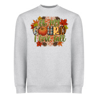 Heather Grey oh my gourd i love fall Heavyweight Sweatshirt - CowGirlArtShop