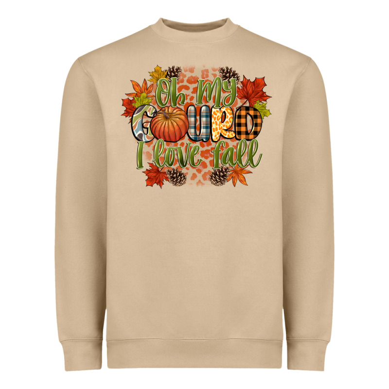 Oh My Gourd I Love Fall Heavyweight Sweatshirt by CowGirlArtShop | Teevron