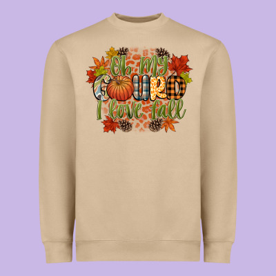 Oh My Gourd I Love Fall Heavyweight Sweatshirt Designed By Cowgirlartshop