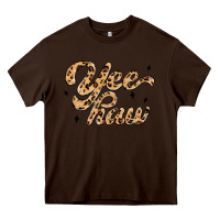 Chocolate Brown yeehaw Heavy Core Tee - MaliasSmallBusiness