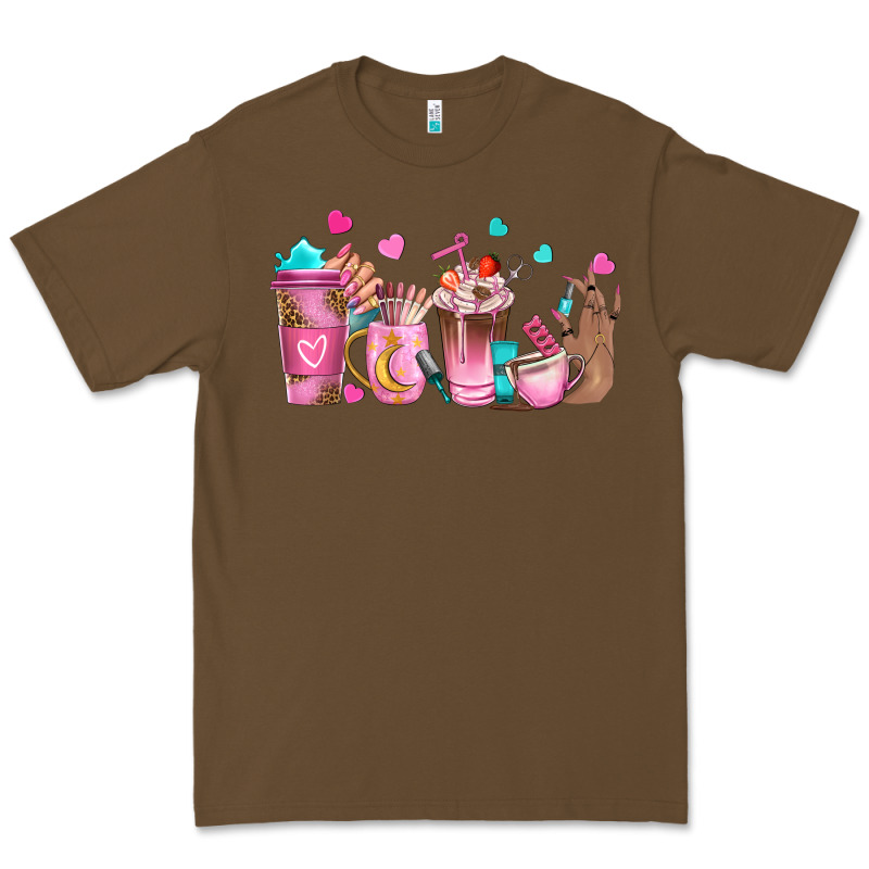 Nail Tech Coffee Cups Premium Tee by NancyCooperArtShop | Teevron