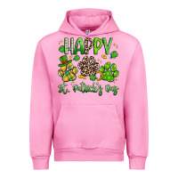 Fuchsia Pink happy st. patricks day paws Urban Hoodie - Artiststas