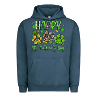 Pigment Midnight Navy happy st. patricks day paws Urban Hoodie - Artiststas