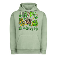 Pigment Oil Green happy st. patricks day paws Urban Hoodie - Artiststas