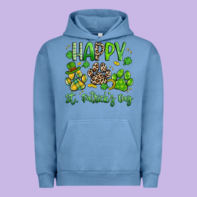 Happy St. Patricks Day Paws Urban Hoodie Designed By Artiststas