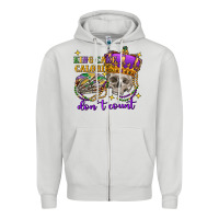 Dove Grey King cake calories don't count skull Zipper Hoodie - FaDigitalArtStudio
