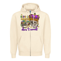 Sandshell King cake calories don't count skull Zipper Hoodie - FaDigitalArtStudio
