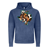 Vintage Denim Cowhide Texas Map Rodeo Cowboy Vintage Hoodie - Bettercallsaul
