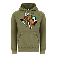 Vintage Olive Cowhide Texas Map Rodeo Cowboy Vintage Hoodie - Bettercallsaul