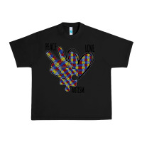 Black Peace Love Autism Urban Heavy Tee - Bettercallsaul