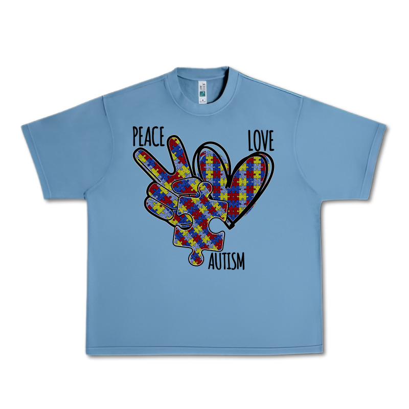 Peace Love Autism Urban Heavy Tee by Bettercallsaul | Teevron
