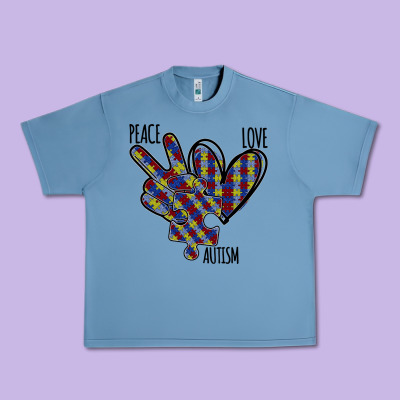 Peace Love Autism Urban Heavy Tee Designed By Bettercallsaul