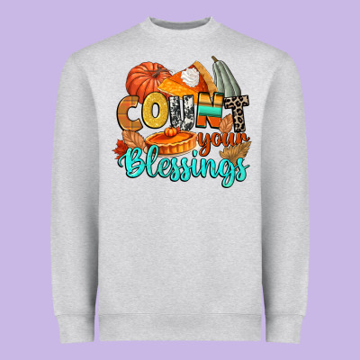 Count Your Blessings Heavyweight Sweatshirt Designed By Cowgirlartshop