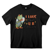 Black i love you u r beautiful frog Heavy Core Tee - MaliasSmallBusiness