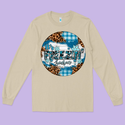It's Freezin' Season Long Sleeve Tee Designed By Ranaportraitstore