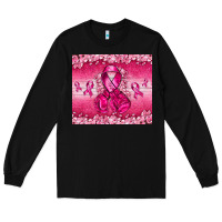 Black Breast Cancer with boxing gloves Long Sleeve Tee - NancyCooperArtShop