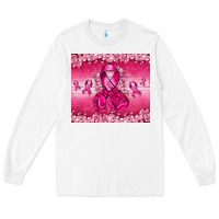 White Breast Cancer with boxing gloves Long Sleeve Tee - NancyCooperArtShop