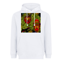 White african masks and monstera leaf seamless pattern Heavyweight Hoodie - BundleAndBundleShop
